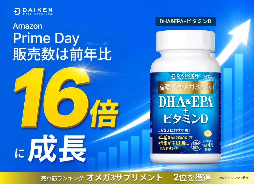 DHA&EPA+ビタミンD【98.3%高濃度オメガ3】｜サプリメント- ダイケン