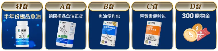 特賞、A賞、B賞、C賞、D賞獎項列表