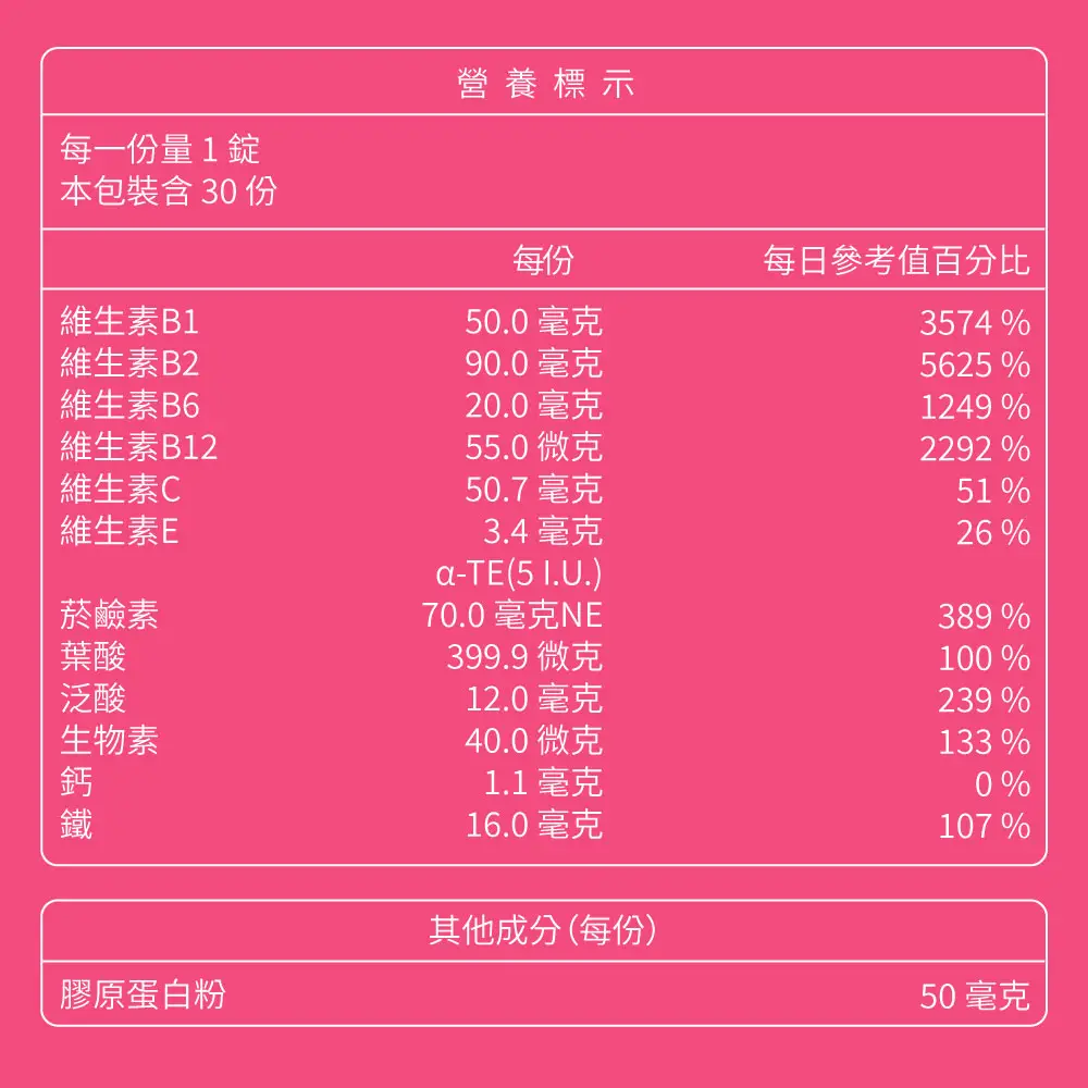 女性B群+鐵雙層錠