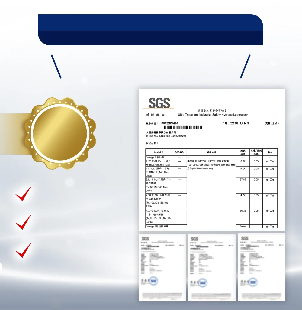 SGS全數檢驗合格