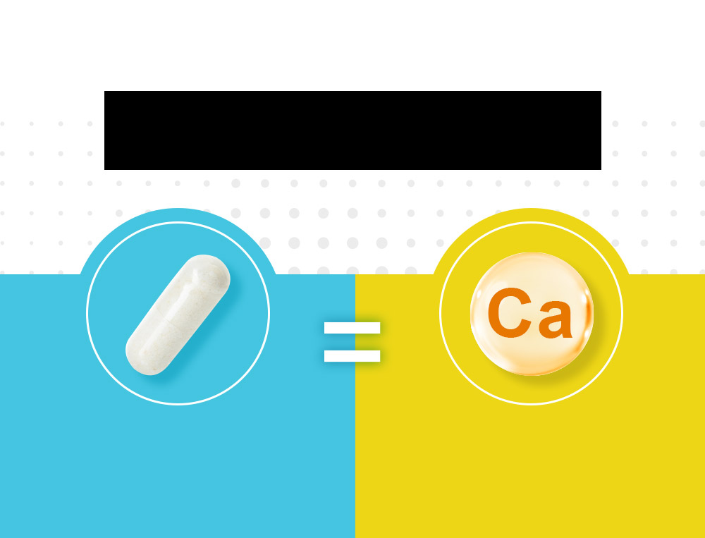 每份海藻鈣含有500毫克鈣