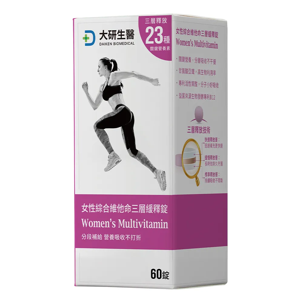 女性綜合維他命三層緩釋錠