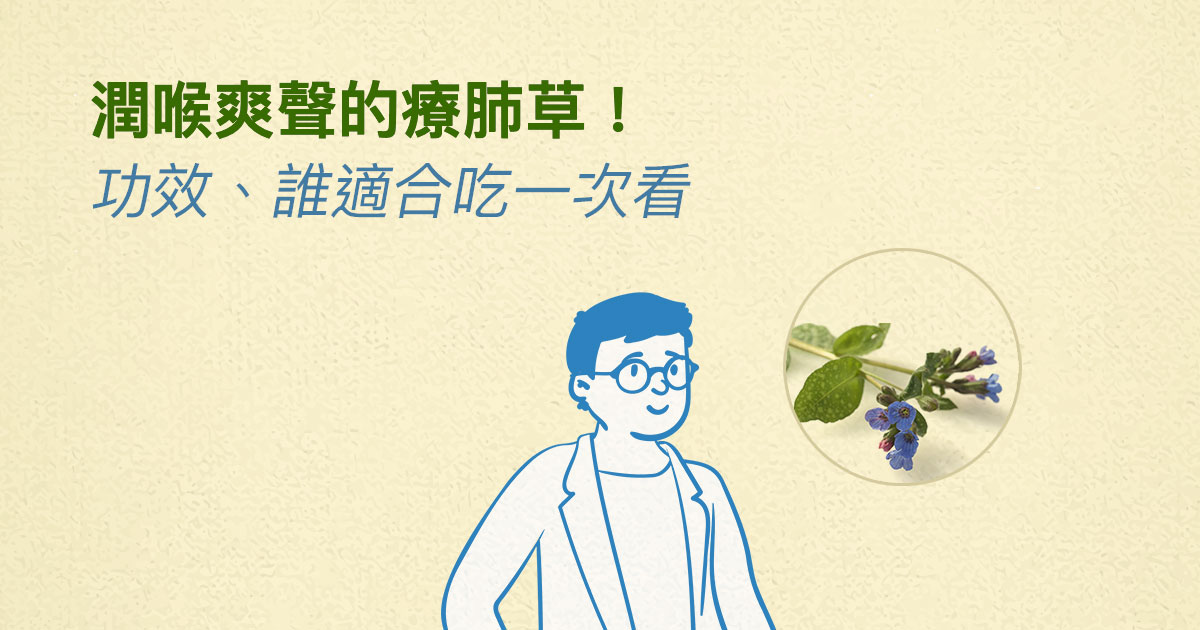 潤喉爽聲的療肺草！療肺草功效、誰適合吃一次看