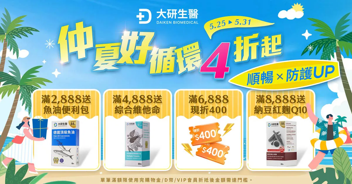仲夏好循環4折起 通暢×防護UP?>