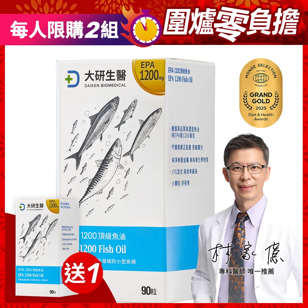 【買1送1】EPA 1200 頂級魚油軟膠囊
