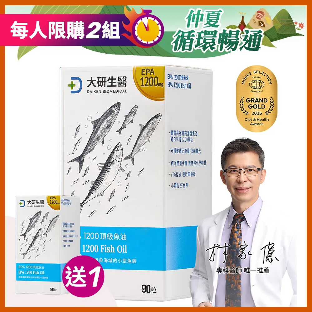 【買1送1】EPA 1200 頂級魚油軟膠囊