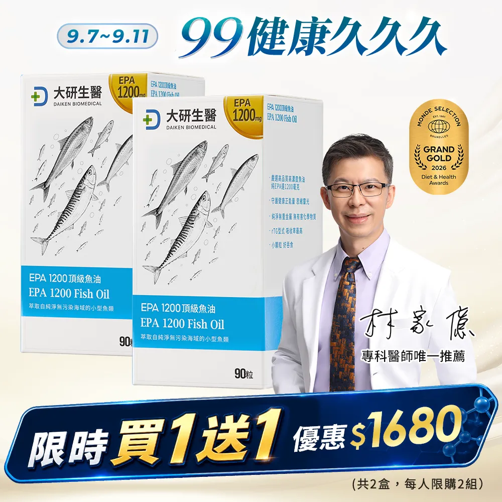 【買1送1】EPA 1200 頂級魚油