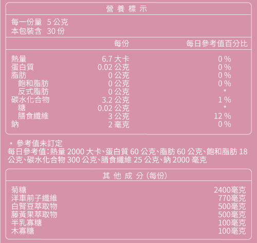超纖益生菌粉包