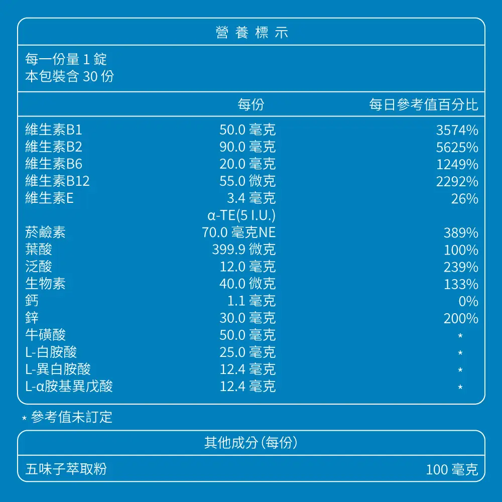 【買1送1】男性B群+鋅雙層錠