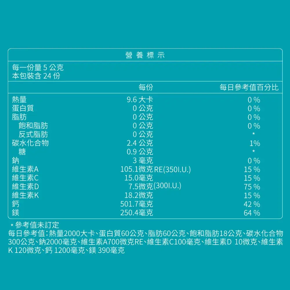 [專區] 綜合鈣+D3 粉包2入組