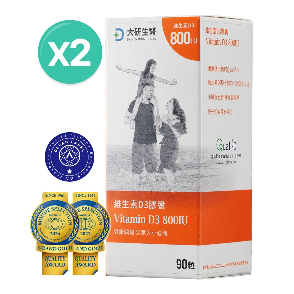 【第2件1折】維生素D3膠囊